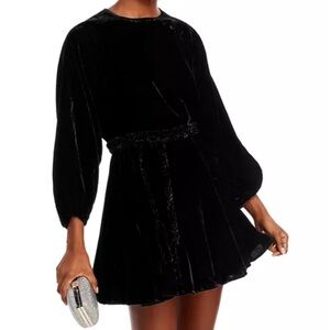 RHODE velvet Ella mini dress